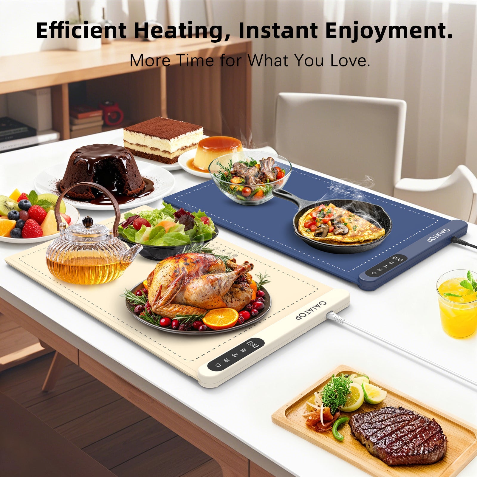 Christmas Big Sale！2025 Updated Food Warming Mat with Insulation pad - coldsohard