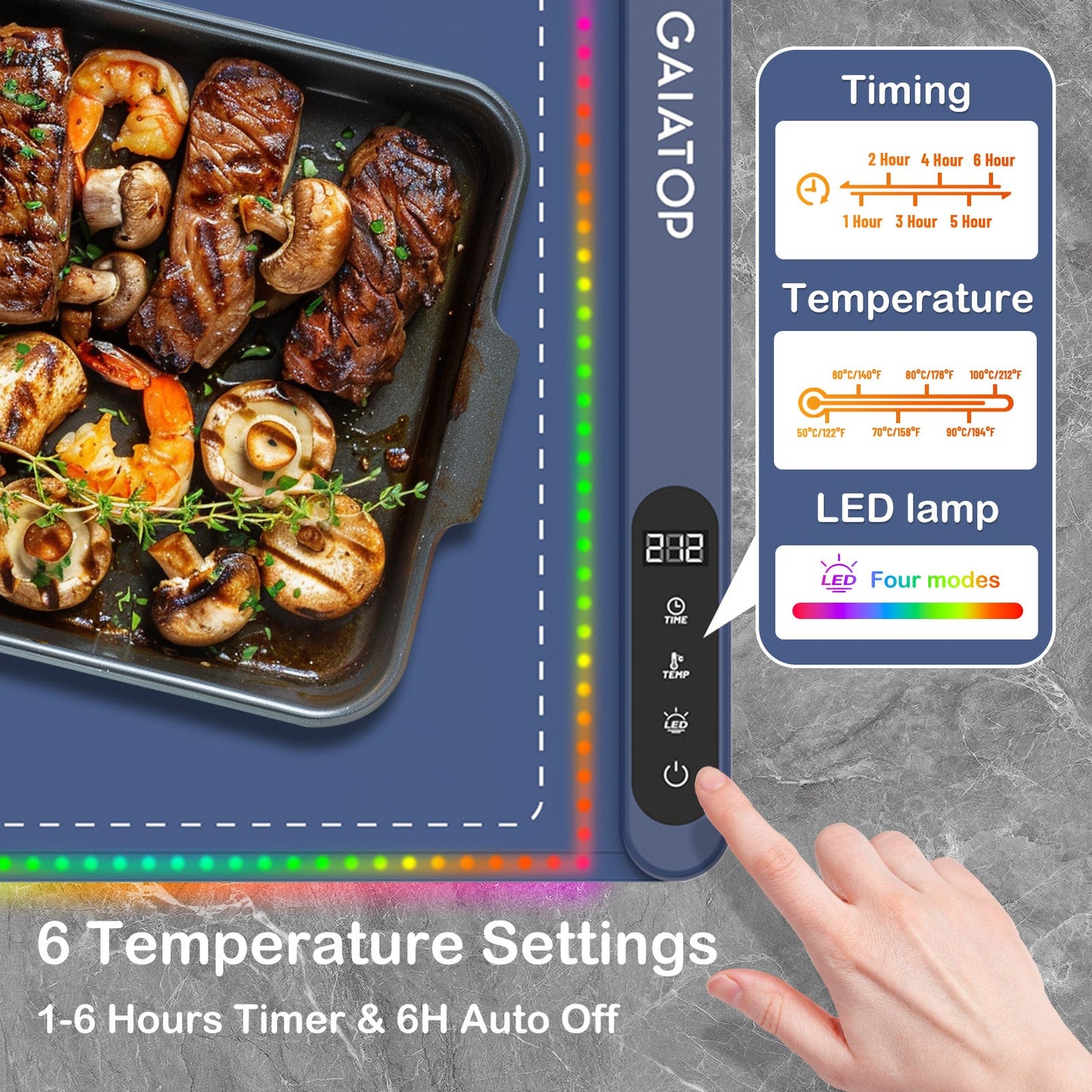 Christmas Big Sale！2025 Updated Food Warming Mat with Insulation pad - coldsohard