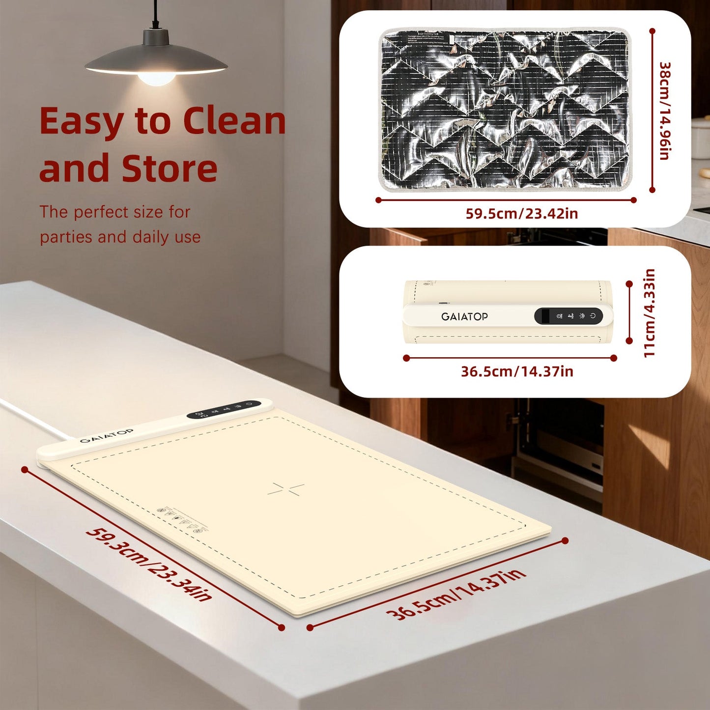 Christmas Big Sale！2025 Updated Food Warming Mat with Insulation pad - coldsohard